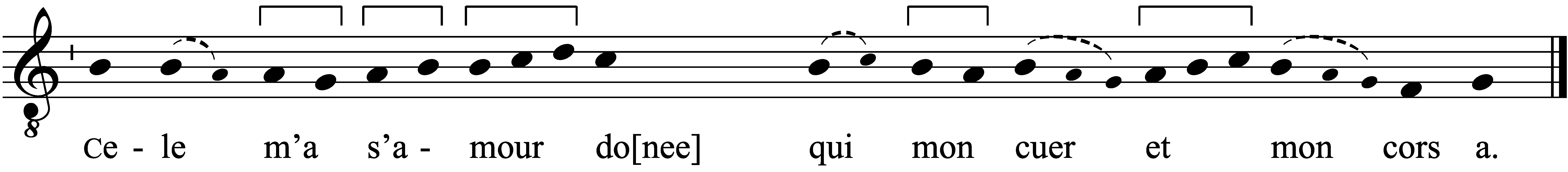 Refrain musical notation